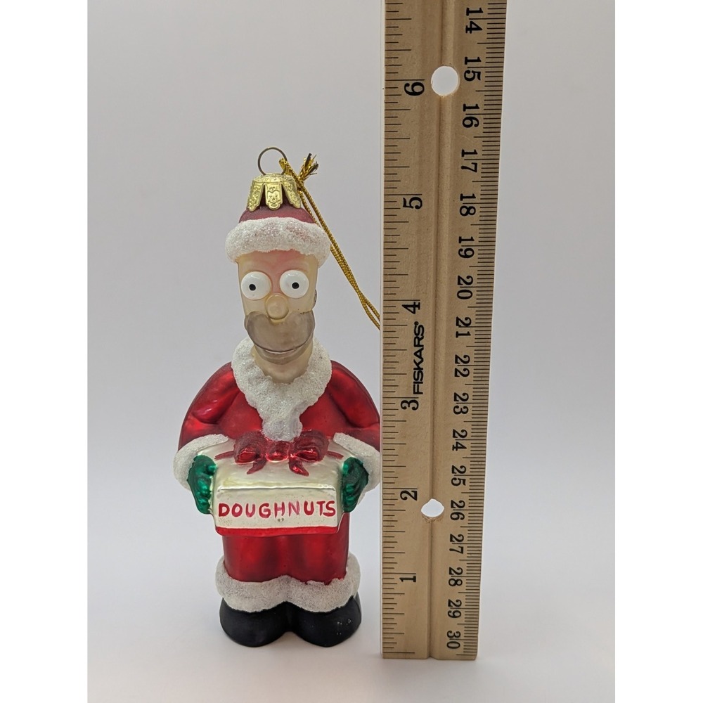 Kurt Adler - The Simpsons -Santa Homer Doughnuts-Glass Christmas Ornament - 2003 - Picture 2 of 7